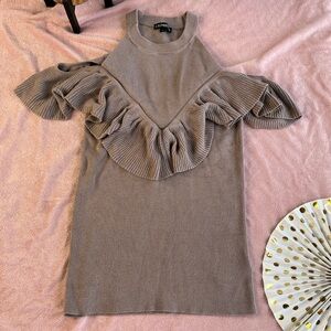 Express Soft Knit Sweater in Taupe